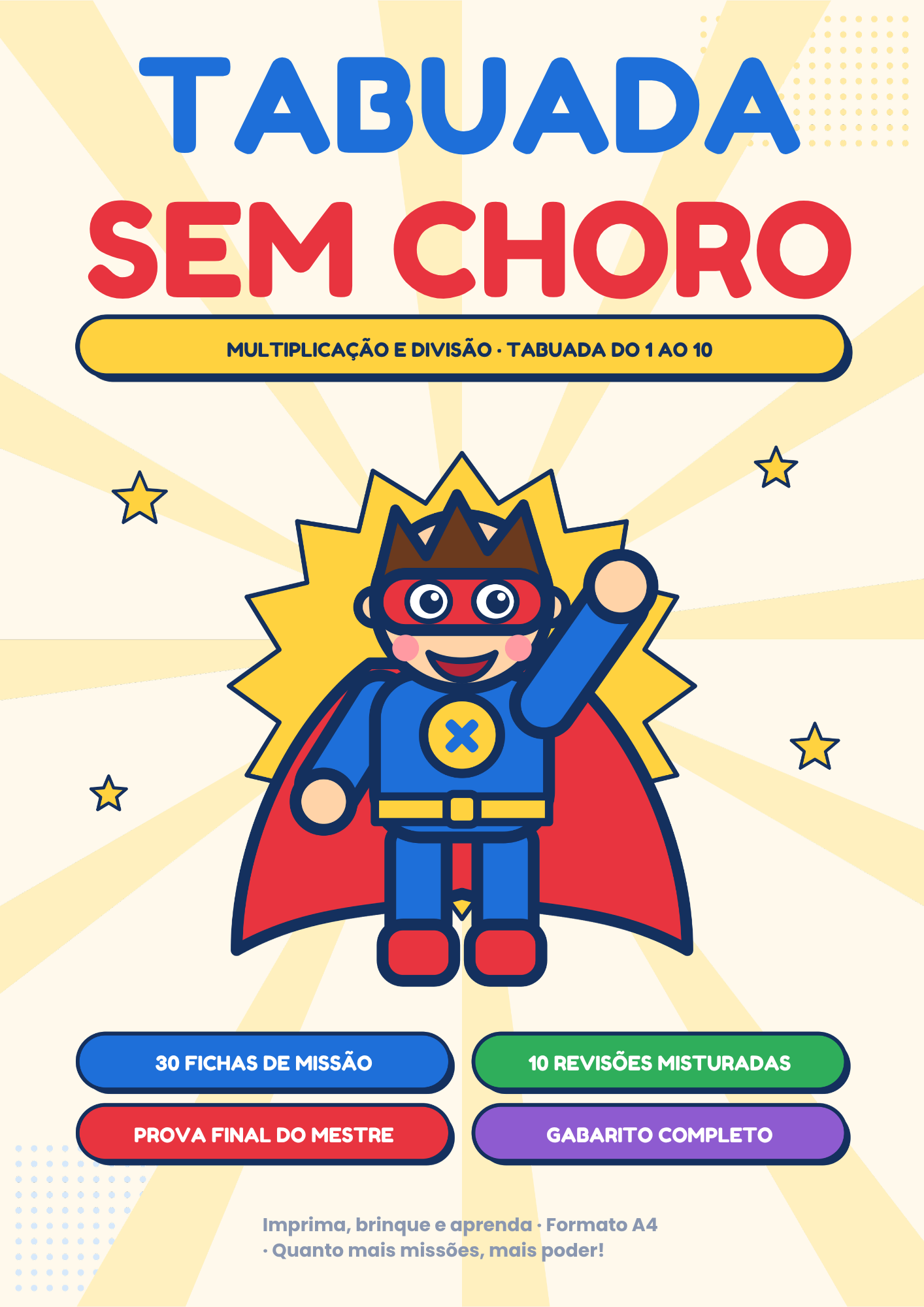 Capa do material Tabuada Sem Choro